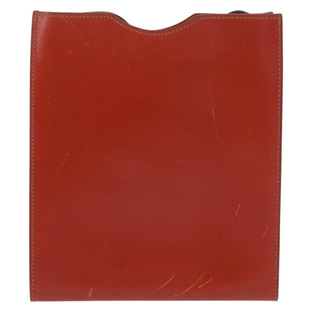 Hermes Leather Shoulder Bag Red